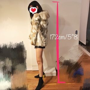 Faux fur jacket coat